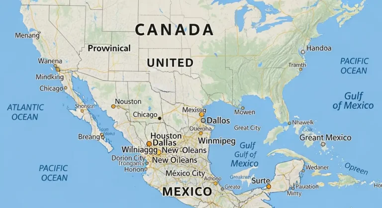 Map of North America highlighting the Central Time Zone region.